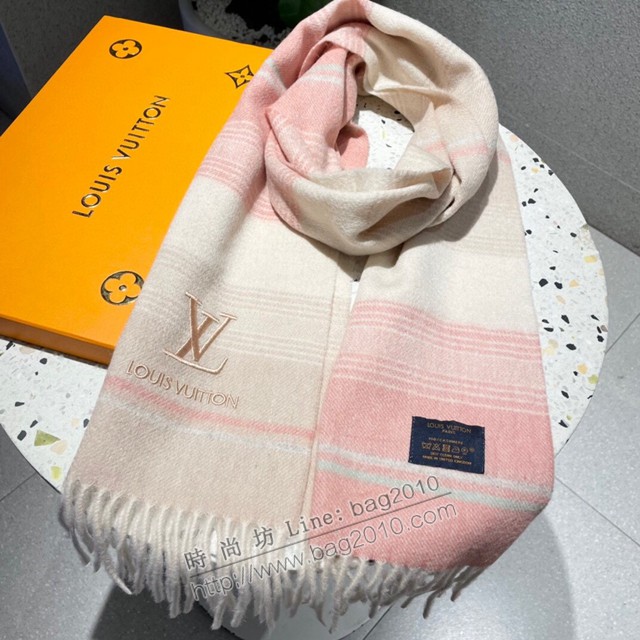 Louis Vuitton女士圍巾 路易威登BeMindfulReykjavik圍巾 LV純羊絨流蘇圍巾  mmj1449